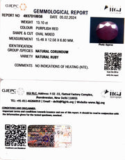 13.10/CT Natural new Burma Ruby with Govt. Lab Certificate-4551